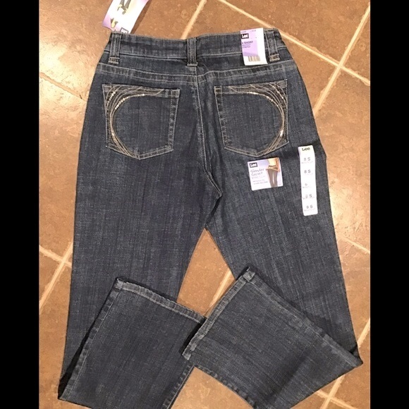 Lee Slender Secrets Stretch Jeans Bootcut Size 8 Short Mid-rise Fit - Picture 15 of 16